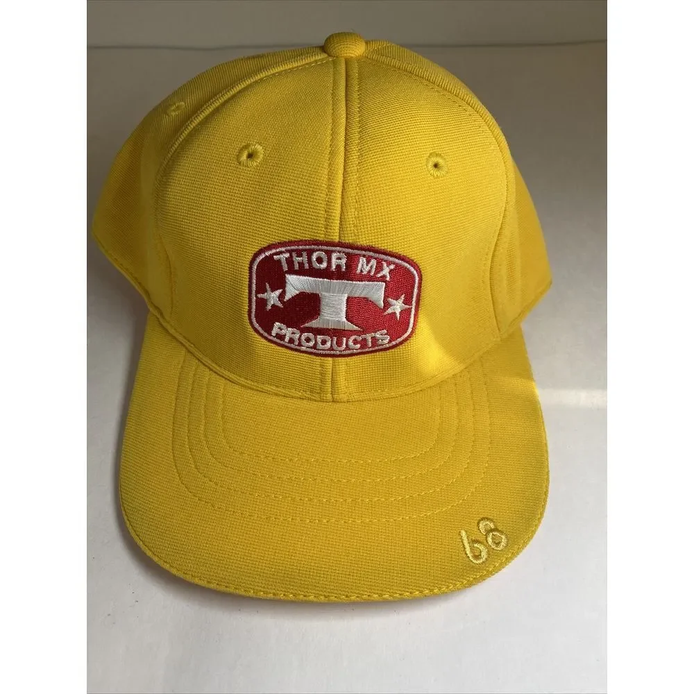 Thor Motocross MX Hat Cap Adjustable Yellow‎ New